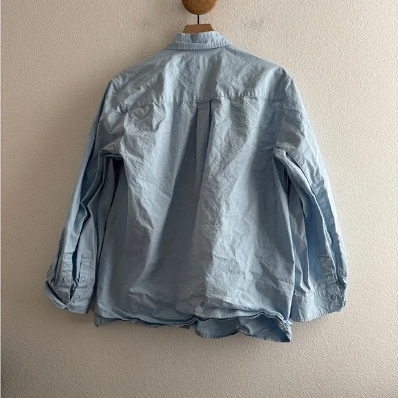 The Frankie Shop Blue Oversized Button Down Shirt One Size - Picture 5 of 7
